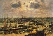 Eugene Buland The Port of Bordeaux painting